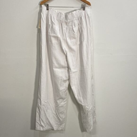 Nurture by Westbound 1Xs Pants Linen Rayon White - Picture 4 of 10